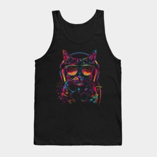 Cat DJ Bounce Tank Top